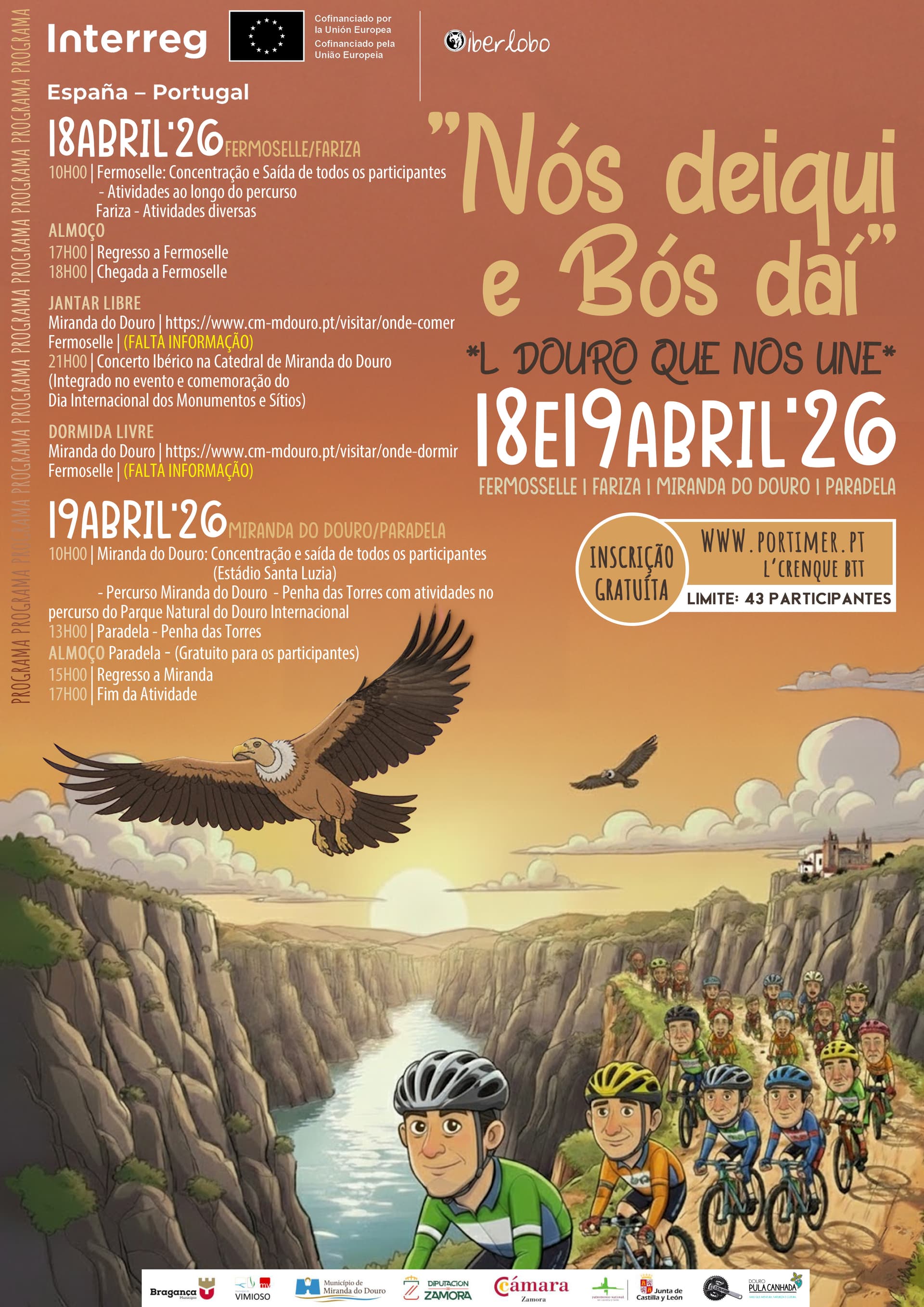 Passeio de BTT - Por Carreirones nas Arribas de L Douro 2026