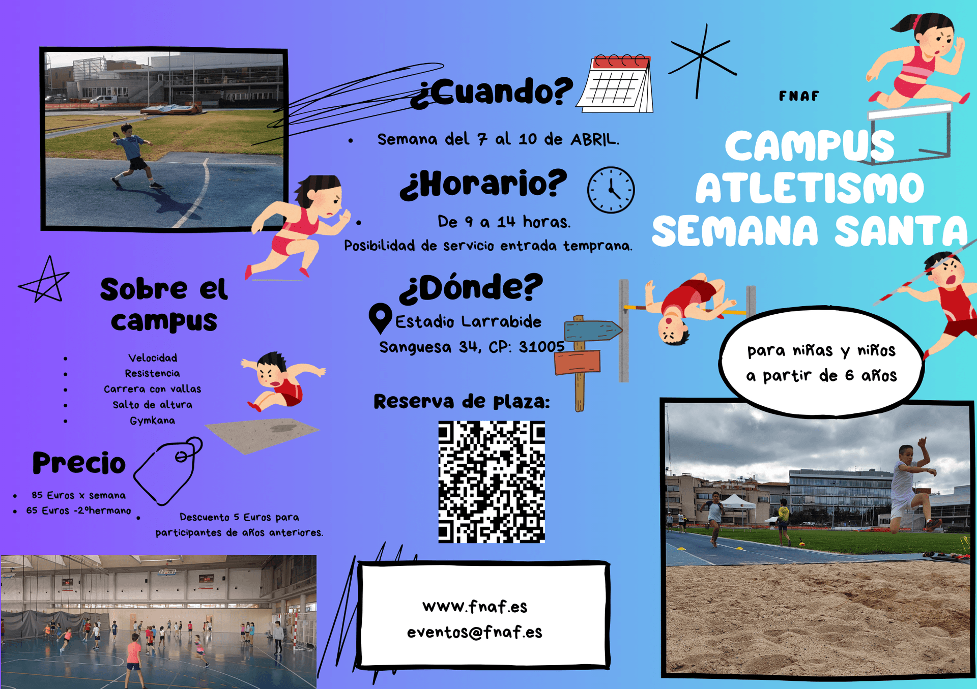 Campus de Atletismo Pamplona-Iruña Semana Santa 2026