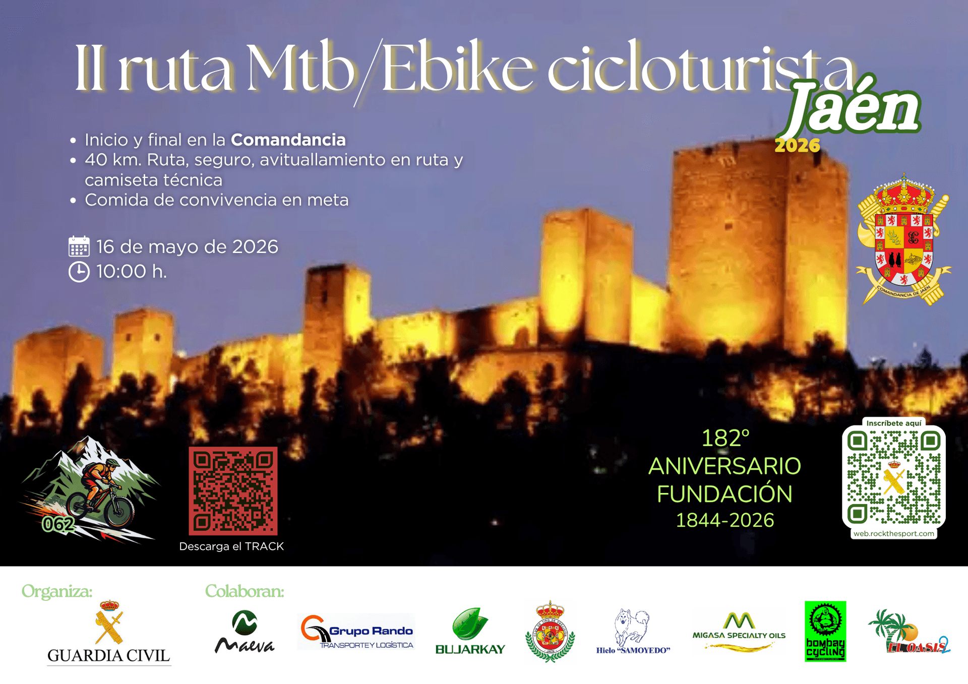 II Rota Mtb-Ebike 182º aniversário Fundação GC Jaén