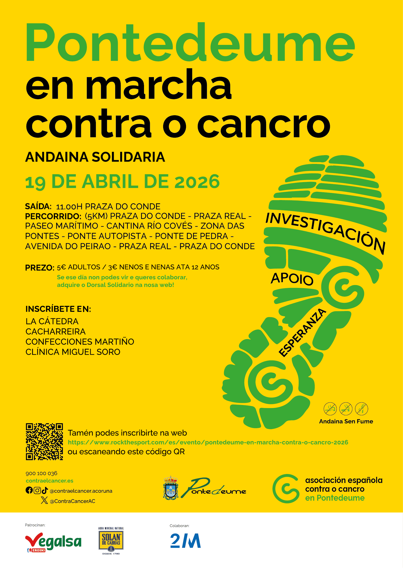 Pontedeume em Marcha Contra o Cancro 2026