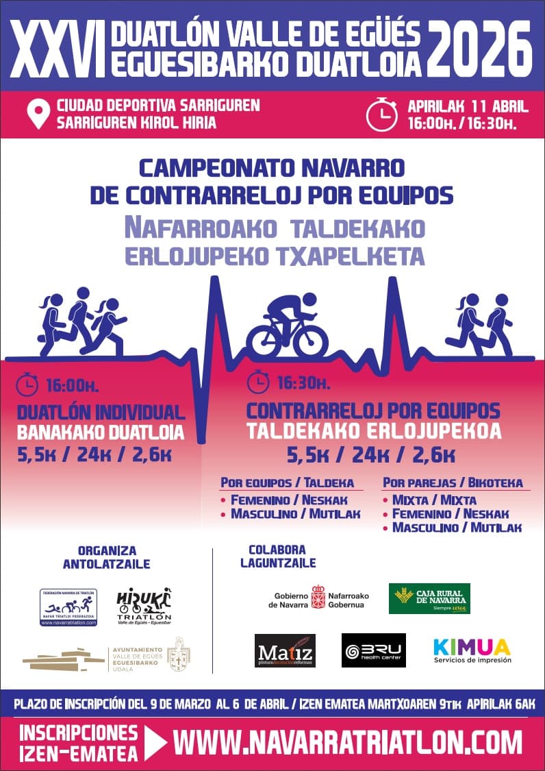 XXVI Duatlo Valle de Egüés - Eguesibarko 26. Duatloia (Equipas)
